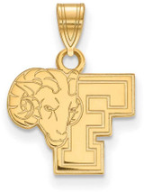 Image of 14K Yellow Gold Fordham University Small Pendant by LogoArt (4Y001FOU)