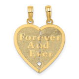 Image of 14K Yellow Gold Forever and Ever Breakable Heart Pendant