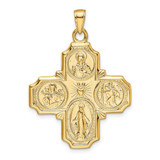 Image of 14K Yellow Gold Four-Way Medal Pendant M1458