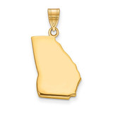 Image of 14K Yellow Gold GA State Pendant