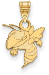 Image of 14K Yellow Gold Georgia Institute of Technology Small Pendant by LogoArt 4Y042GT