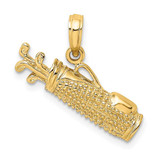 Image of 14K Yellow Gold Golf Bag Pendant C3548