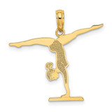 Image of 14K Yellow Gold Gymnastics Floor Pendant