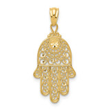 Image of 14K Yellow Gold Hand Of God Pendant