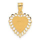Image of 14K Yellow Gold Heart Pendant C1010