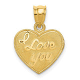 Image of 14K Yellow Gold Heart Pendant C60