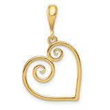 Image of 14K Yellow Gold Heart Pendant YC1217