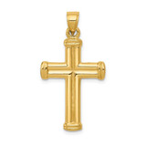 Image of 14K Yellow Gold Hollow Cross Pendant C3657