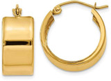 Image of 15mm 14K Yellow Gold Hoop Earrings S1161