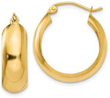 Image of 14mm 14K Yellow Gold Hoop Earrings S1167