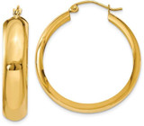 Image of 18mm 14K Yellow Gold Hoop Earrings S1168