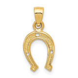 Image of 14K Yellow Gold Horse Shoe Pendant