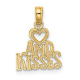 Image of 14K Yellow Gold Hug and Kisses Pendant