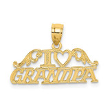 Image of 14K Yellow Gold I Heart Grandpa Pendant