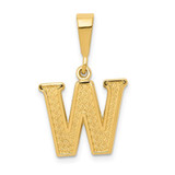 Image of 14K Yellow Gold Initial W Pendant C1449-W