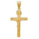 Image of 14K Yellow Gold Inri Crucifix Pendant C1346