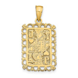 Image of 14K Yellow Gold Jack Of Hearts Pendant