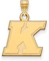 Image of 14K Yellow Gold Kent State University Small Pendant by LogoArt (4Y005KEN)