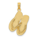 Image of 14K Yellow Gold Large Sea Isle Double Flip-Flop Pendant
