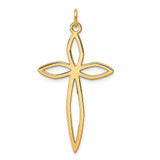 Image of 14K Yellow Gold Laser Designed Cross Pendant XR1039
