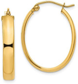 Image of 17mm 14K Yellow Gold Lightweight Oval Hoop Earrings TC657