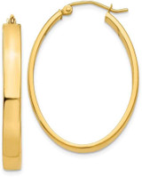 Image of 21mm 14K Yellow Gold Lightweight Oval Hoop Earrings TC659