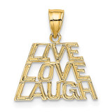 Image of 14K Yellow Gold Live, Laugh, Love Pendant