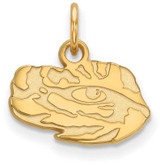 Image of 14K Yellow Gold Louisiana State University X-Small Pendant by LogoArt (4Y061LSU)