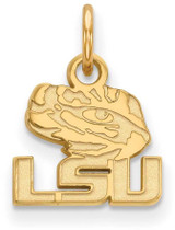Image of 14K Yellow Gold Louisiana State University X-Small Pendant by LogoArt (4Y073LSU)