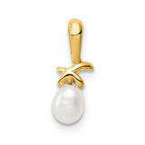 Image of 14K Yellow Gold Madi K 4-5mm White Rice Freshwater Cultured Pearl Pendant