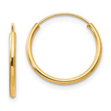 Image of 15mm 14K Yellow Gold Madi K Endless Hoop Earrings SE186