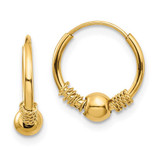 Image of 10mm 14K Yellow Gold Madi K Endless Hoop w/ Bead Earrings