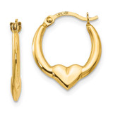 Image of 16mm 14K Yellow Gold Madi K Heart Hoop Earrings SE2415