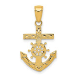 Image of 14K Yellow Gold Mariners Cross Pendant