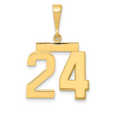 Image of 14K Yellow Gold Medium Polished Number 24 Pendant MP24