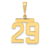 Image of 14K Yellow Gold Medium Polished Number 29 Pendant MP29