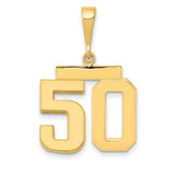 Image of 14K Yellow Gold Medium Polished Number 50 Pendant MP50