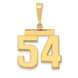 Image of 14K Yellow Gold Medium Polished Number 54 Pendant MP54