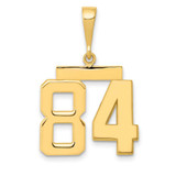 Image of 14K Yellow Gold Medium Polished Number 84 Pendant MP84