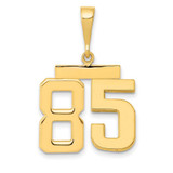 Image of 14K Yellow Gold Medium Polished Number 85 Pendant MP85