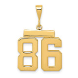 Image of 14K Yellow Gold Medium Polished Number 86 Pendant MP86