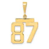 Image of 14K Yellow Gold Medium Polished Number 87 Pendant MP87