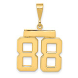 Image of 14K Yellow Gold Medium Polished Number 88 Pendant MP88