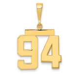 Image of 14K Yellow Gold Medium Polished Number 94 Pendant MP94