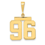 Image of 14K Yellow Gold Medium Polished Number 96 Pendant MP96