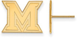 Image of 14K Yellow Gold Miami University Small Post Earrings by LogoArt