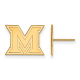 14K Yellow Gold Miami University Small Post Earrings by LogoArt