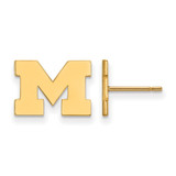 Image of 14K Yellow Gold Michigan (University Of) X-Small Post Earrings by LogoArt