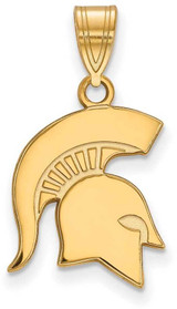 Image of 14K Yellow Gold Michigan State University Medium Pendant by LogoArt (4Y045MIS)