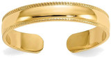 Image of 14K Yellow Gold Milgrain Adjustable Toe Ring